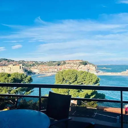 Vue Exceptionnelle Sur La Baie De Appartamento Collioure